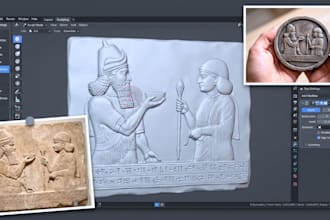 do 3d coin design bas relief zbrush sculpt medallion stl for cnc