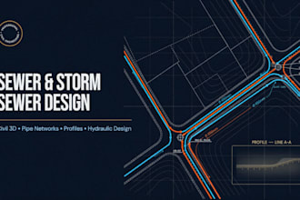 design sewer and storm sewer networks, stormwater design, drainage design