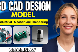 do 3d modeling ,cad design,mechanical and industrial product design and cnc