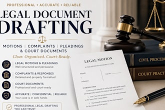 draft ready to file legal motions complaints lawsuits pleadings court documents