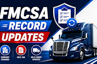 update your fmcsa company name, mcs150, mc number and usdot records fast