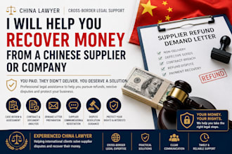 help you recover money from a chinese supplier or company payment dispute