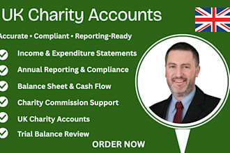 prepare UK charity annual accounts and charity commission reports for you