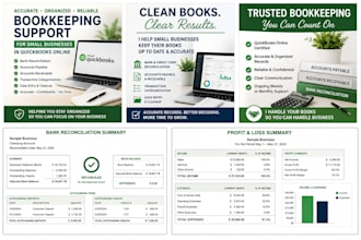 provide quickbooks bookkeeping and data entry support