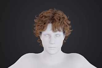 create realistic xgen hair, 3d hair groom and metahuman hair, unreal engine card