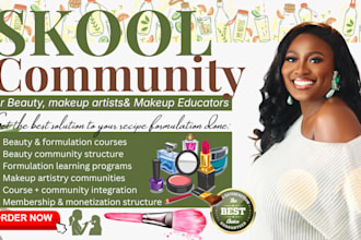 do skool online course, skool community setup for beauty, skincare makeup, coach