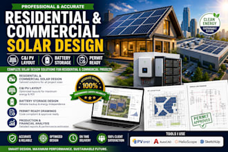 residential and commercial solar design ci pv layout battery storage
