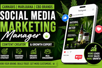 be cannabis marijuana cbd brand social media marketing manager content creator