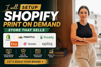 setup shopify print on demand shopify pod store printify printful gelato apliiq