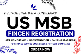 do USA license msb registration with fincen and US aml compliance documentation
