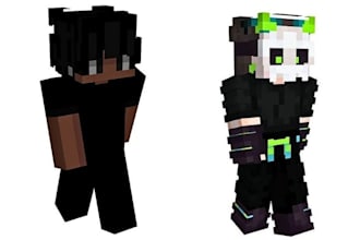 create your custom minecraft skin pixel art minecraft texture  in any art style