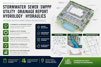 stormwater sewer swppp utility drainage report hydrology hydraulics hec ras hms