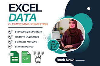 do ms excel data cleaning and formatting, splitting, merging, deduping, sorting