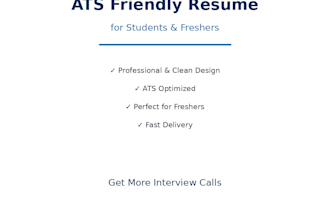 write an ats friendly resume and linkedin profile for students and freshers