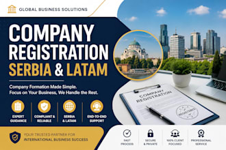 do serbia and latam company registration and provide virtual address