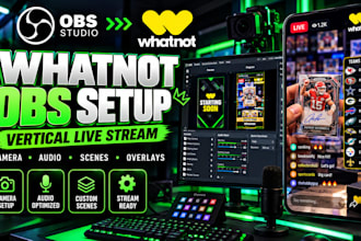 set up your whatnot obs vertical live stream