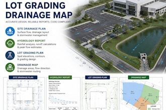 site drainage plan hydrology report lot grading drainage map