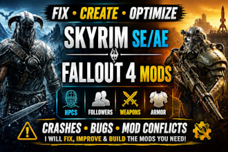 create fix and optimize skyrim se ae fallout 4 mods npc followers armor weapons