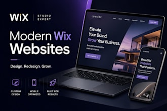 design and redesign your luxury wix website or wix studio