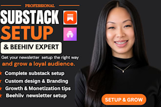 setup substack newsletter account and beehiiv newsletter