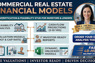 build real estate financial models and feasibility studies for commercial deals
