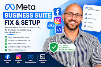 fix meta business suite, ad account restrictions and meta pixel