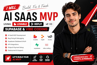 build fix ai saas mvp with lovable replit supabase vibe coding expert relumi