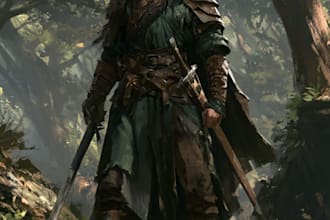 fantasy dnd character illustration