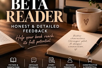 beta read your book and provide honest feedback