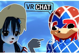 create a custom vrchat avatar, fully rigged and optimized