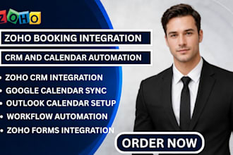 integrate zoho bookings with crm calendar forms and automation workflow