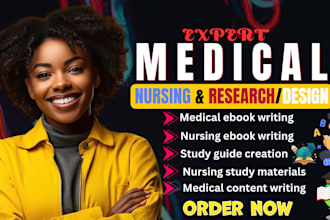 research, write, design your medical ebook, nursing playbook, healthcare guide