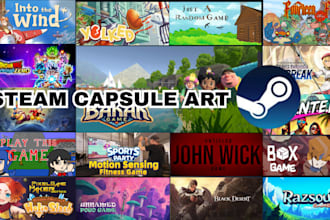 steam capsule steam page steam store image, game cover art steam capsule artist