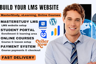 build lms educational website masterstudy elearning online course website