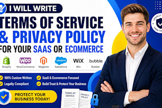 write terms of service and privacy policy for your saas or ecommerce
