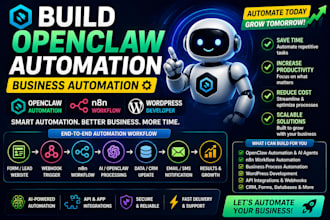 build openclaw automation wordpress developer n8n workflow business automation