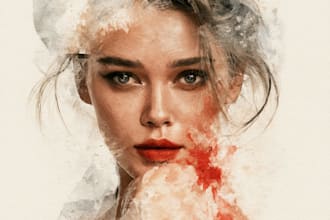 watercolor portrait painting, photo to watercolor portrait