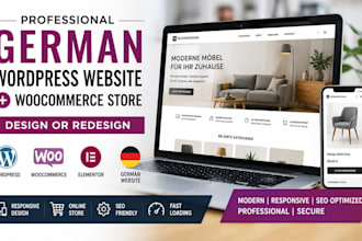 build a german wordpress website woocommerce store design and redesign ecommerce