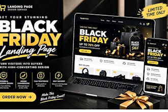 design a high converting black friday shopify landing page