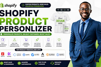 setup shopify product personalizer zepto kickflip infinite optis globo aris sc