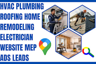 design hvac plumbing roofing home remodeling electrician website mep ads leads