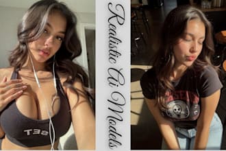 do realistic ai model reels nsfw sfw ai model images lora for ig and fanvue