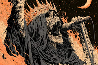 draw heavy metal art for your brand or band