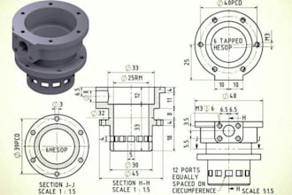 do mechanical engineering, technical cad drawing