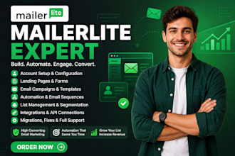 build mailerlite landing page mailerlite automation, newsletter and crm design