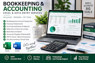 do bookkeeping , accounting , excel and data entry