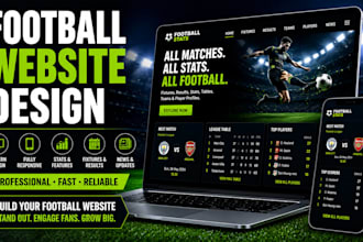 design a football club or academy website