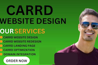 design a professional carrd website or carrd landing page
