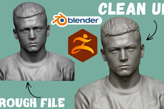 repair stl file, clean up 3d scan, fix mesh edit obj 3mf optimize for printing