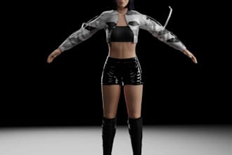 create custom 3d character models, 3d model, 3d vrchat model for games